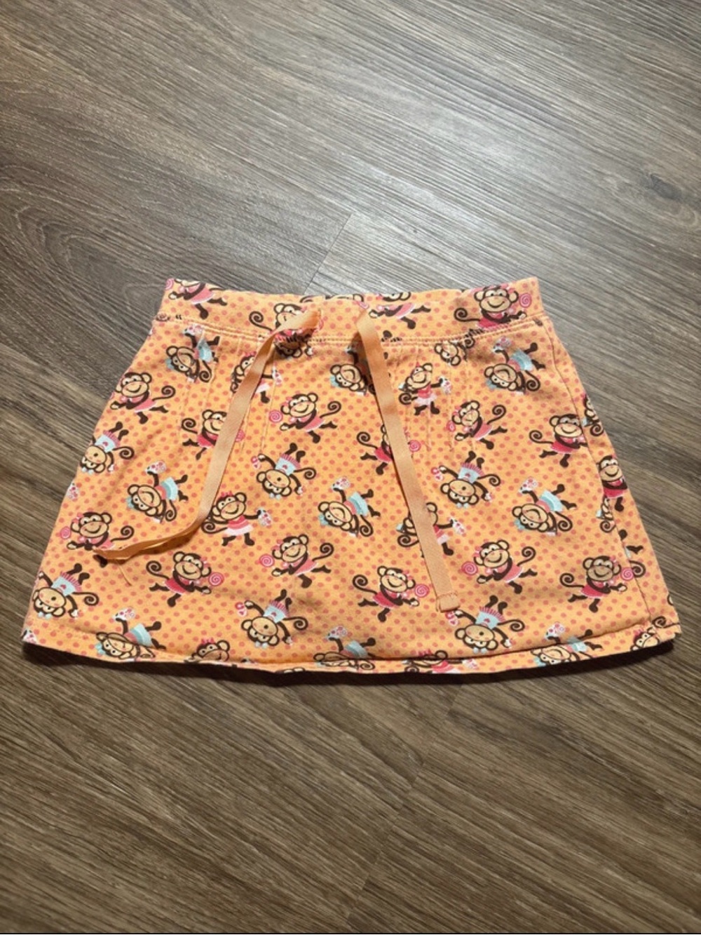 Greendog Y2K peach pink skort skirt monkey toddler girls 4T 4